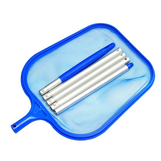 Épuisette de surface eco range avec manche en 5 sections - bleu - 405 x 30x5 x 25 cm