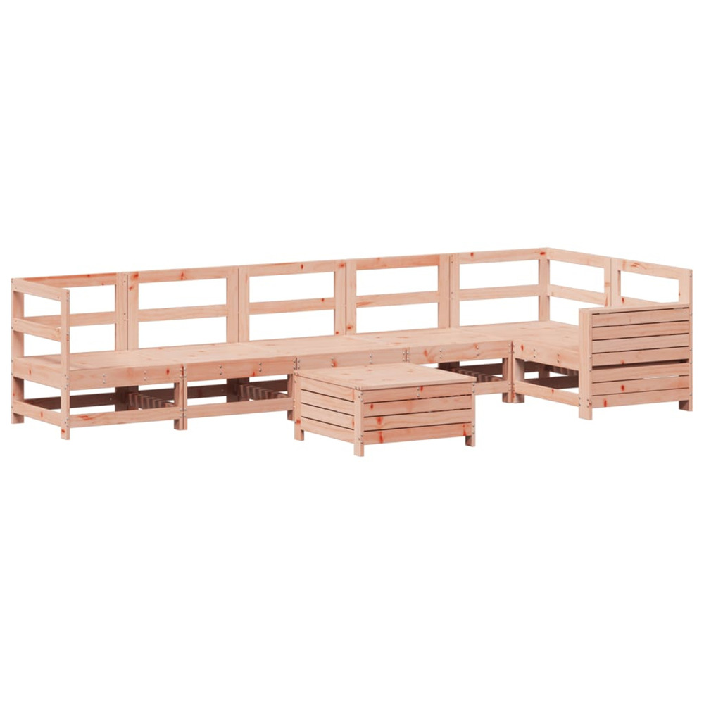 Salon de jardin 7 pcs bois massif sapin de douglas