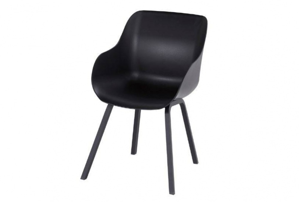 Lot de 2 - chaises sophie element organic - noir