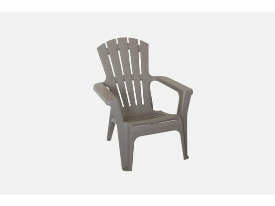 Fauteuil bas en résine adirondack taupe