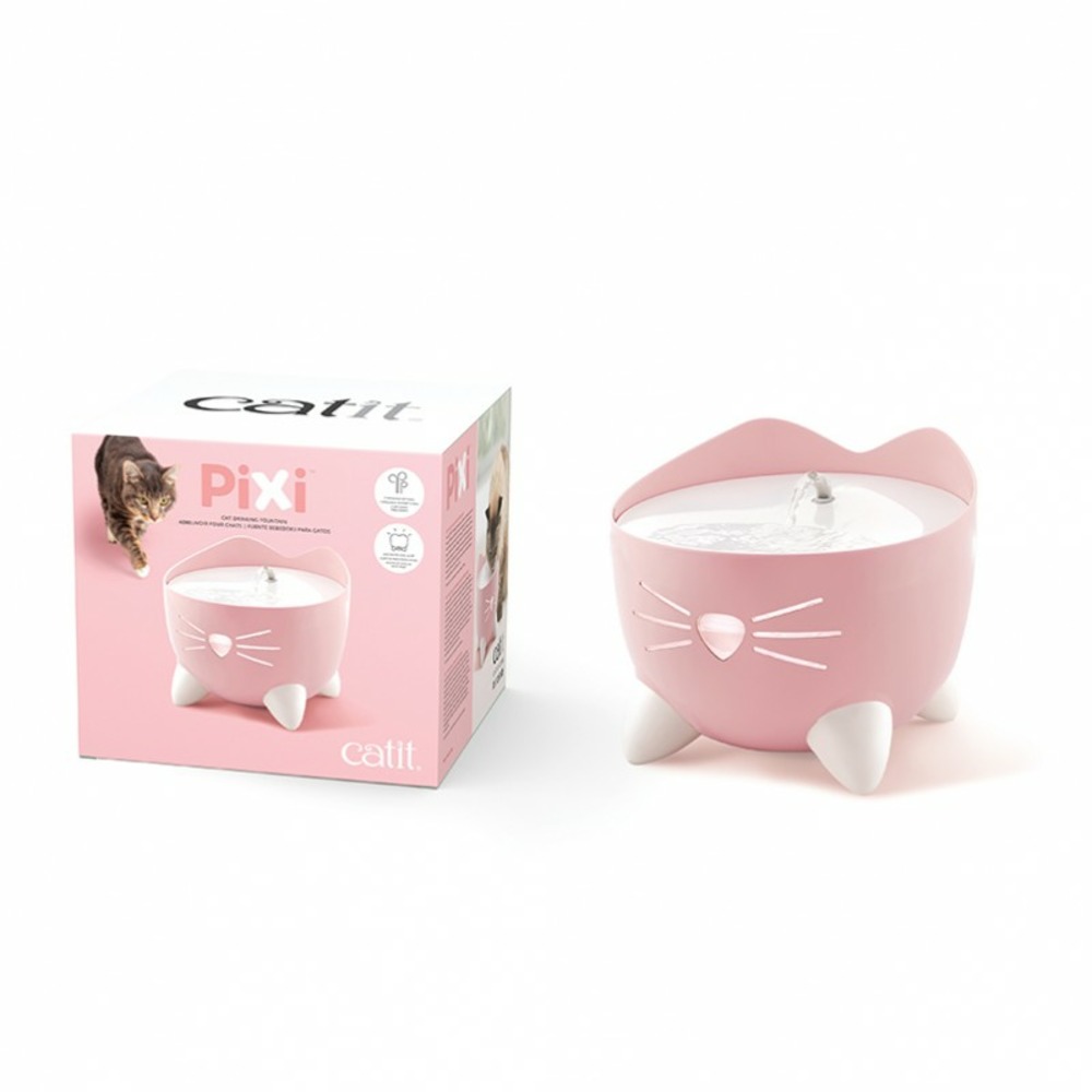 Catit pixi - fontaine à eau pour chat 2,5 l rose