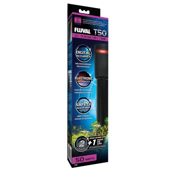 Chauffage électronique t50 pour aquariums d'eau douce jusqu'à 48 litres