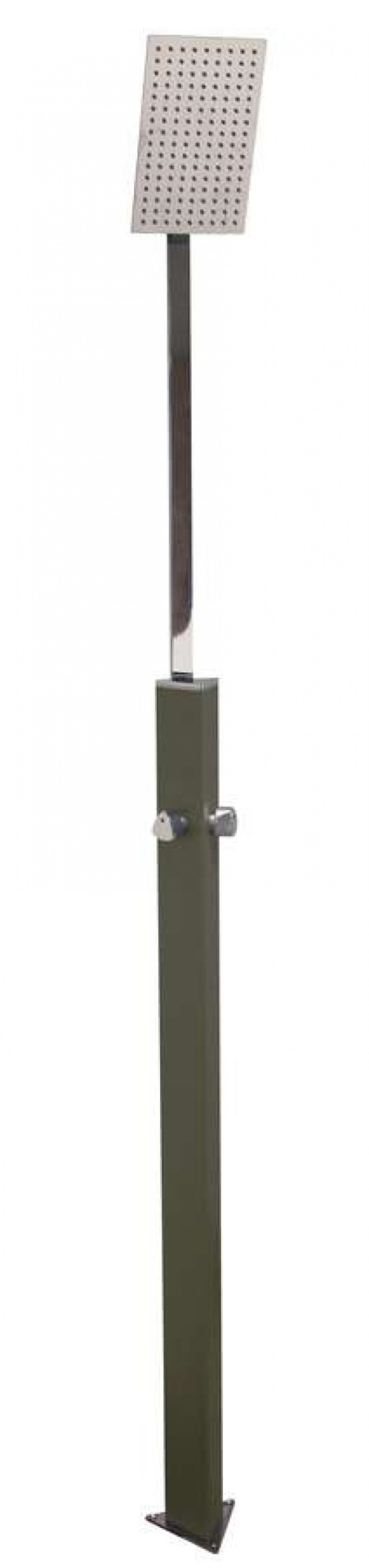 Douche de jardin showerpoint verte kaki 220 cm aluminium mixeur