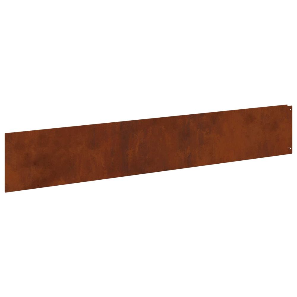 Bordure de pelouse 20 pc 100 x 18 cm acier rouillé