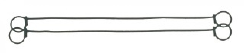 100 liens metalliques à boucle 200 mm - gainé vert