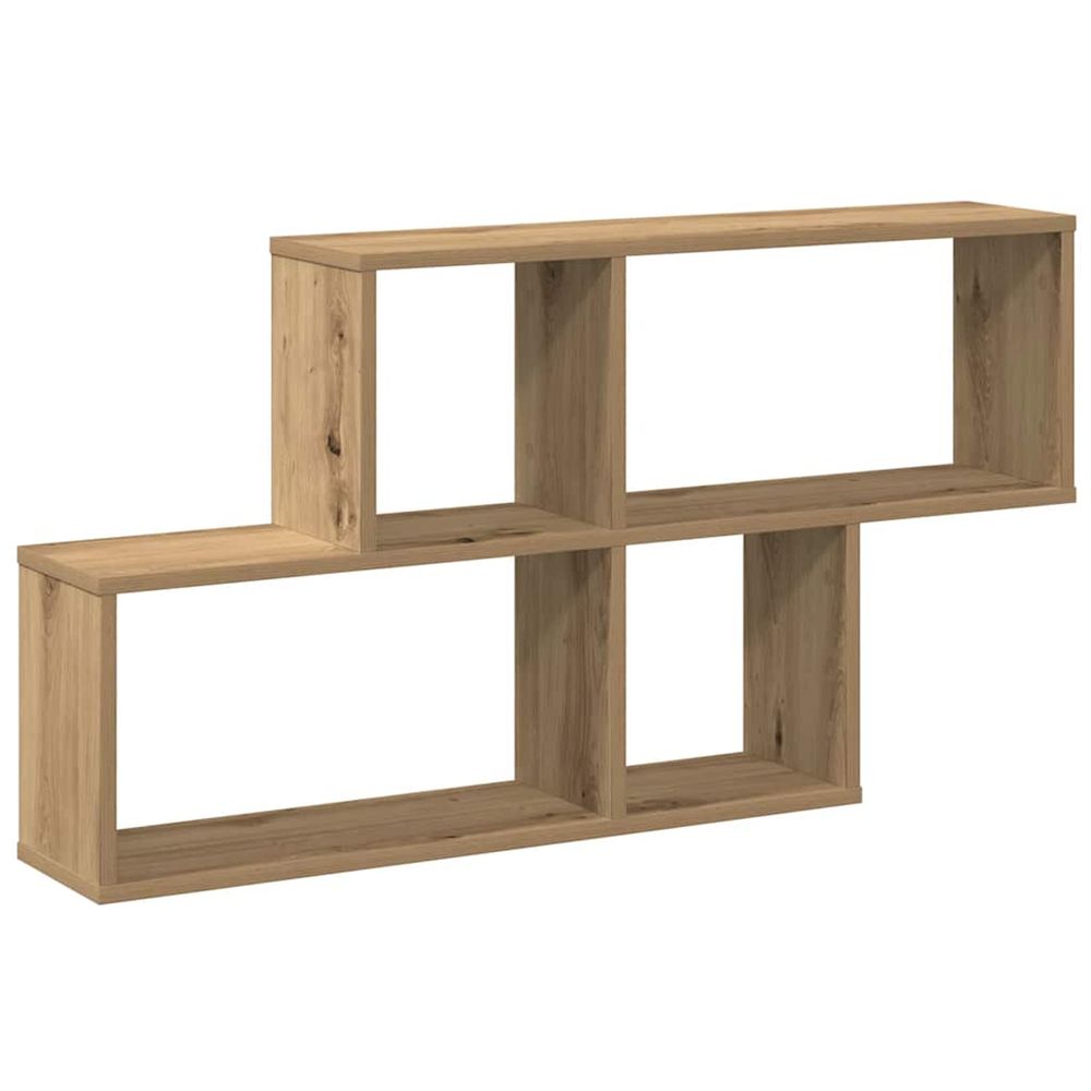 Étagère murale chêne artisanal 100x18x53 cm bois d'ingénierie