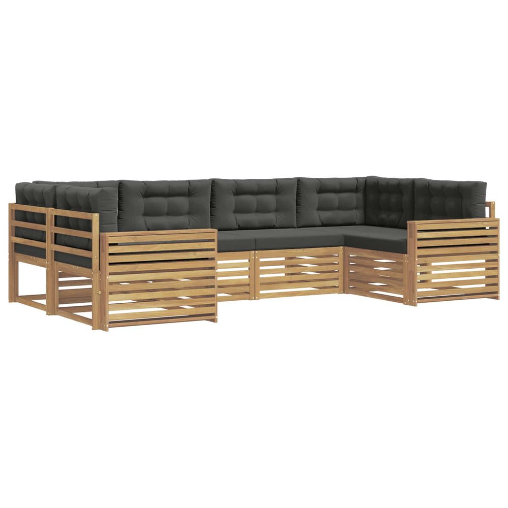 Ensemble de canapés d'extérieur 6 pc blanc et anthracite