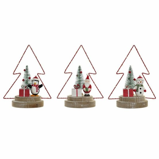 Assortiment de 3 figurines avec sapin de noël en led