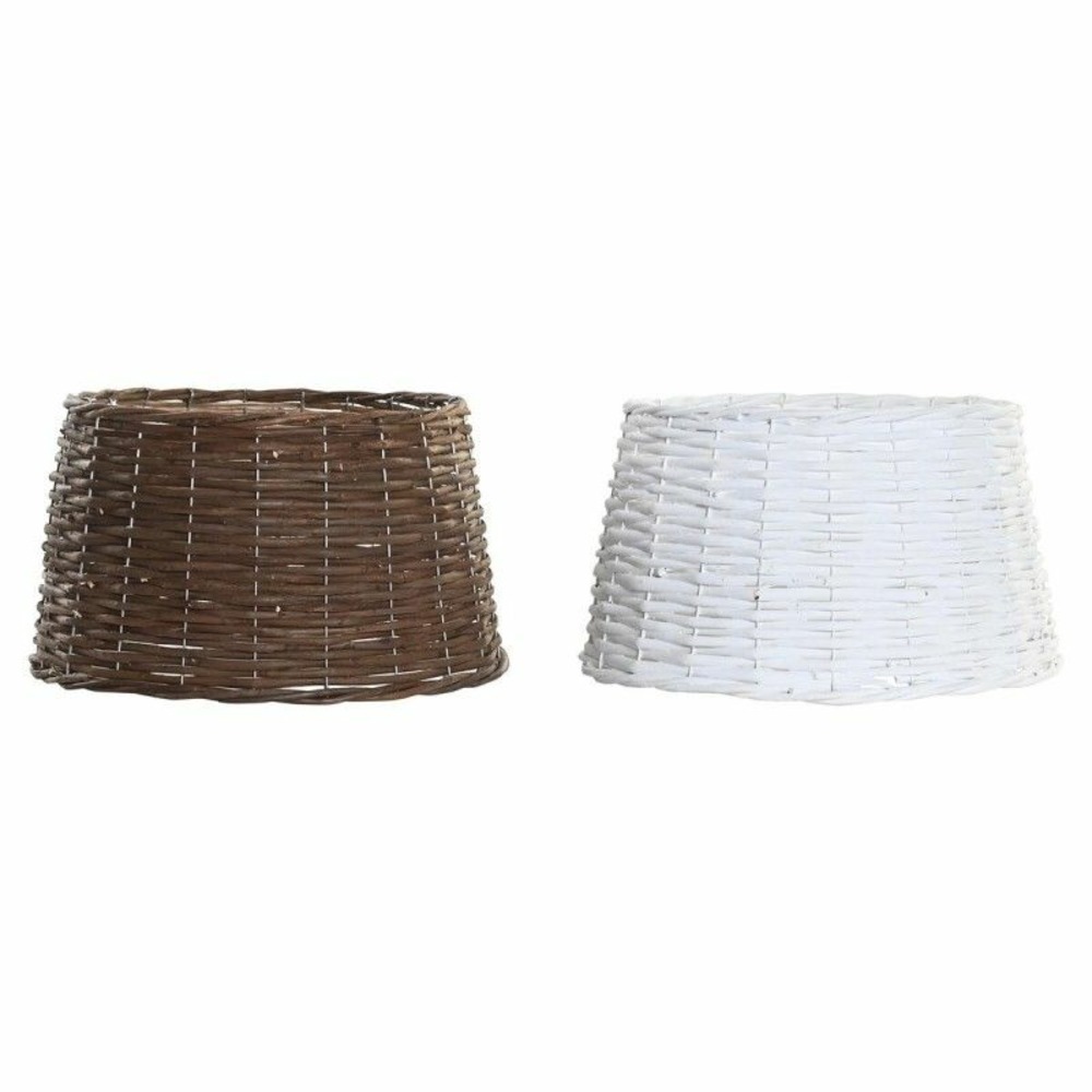 Jupe pour l'arbre de noël dkd home decor osier (39 x 39 x 22 cm) (2 unités)