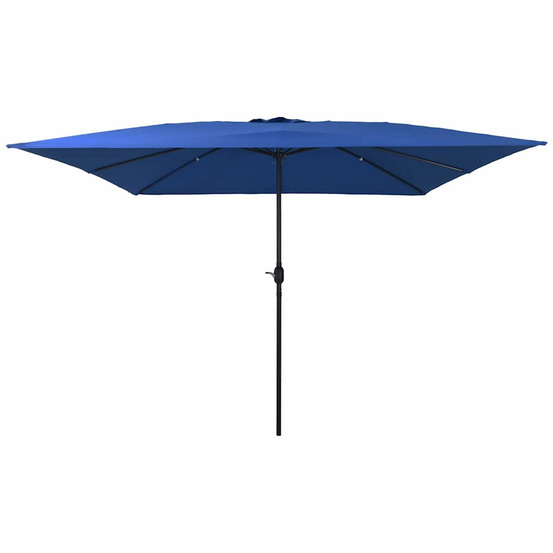 Parasol de jardin bleu et noir 295 x 295 x 245 cm