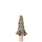 Sapin de noël décoratif en bois gris 17x17x40 cm h0.5