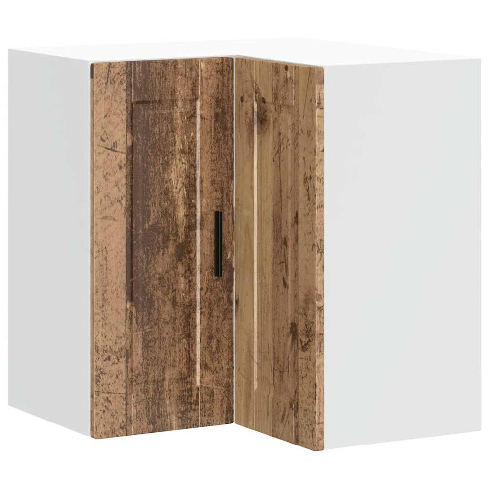 Armoire d'angle murale de cuisine porto vieux bois
