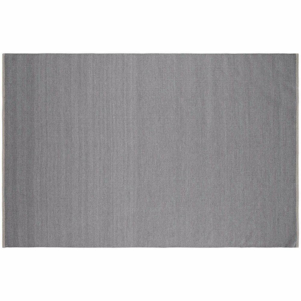 Tapis en coton et laine gris clair jaipur 300 x 200 cm