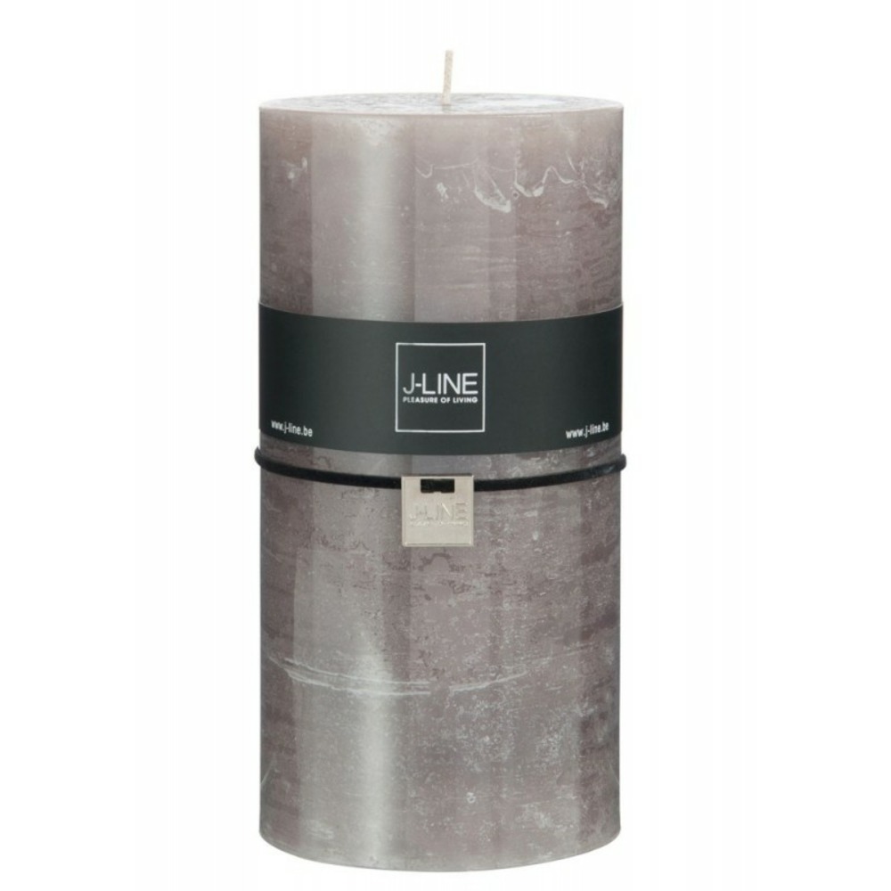 Bougie cylindrique 140h marron 10x10x20 cm