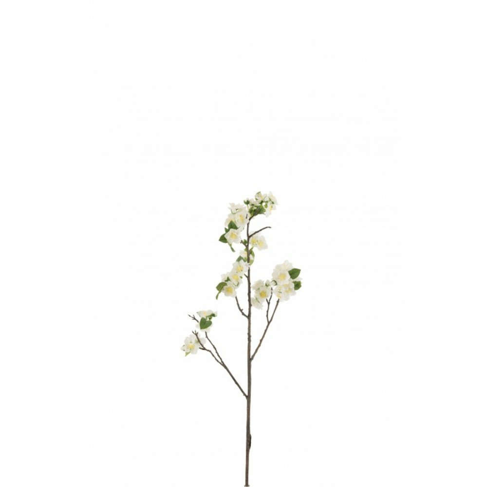 Branche de bourgeons en textile blanc 17x5x86 cm
