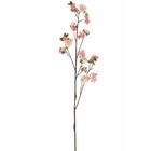 Branche en fleurs en textile rose 10x10x130 cm
