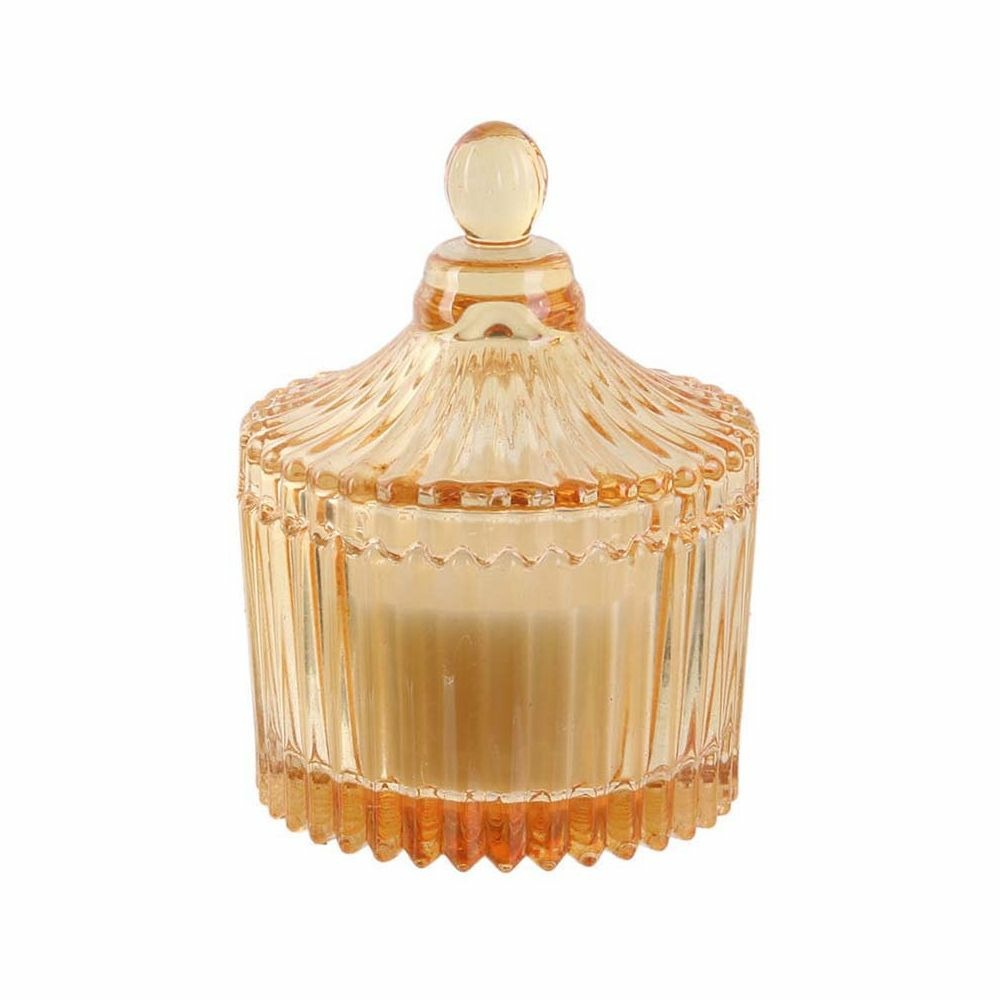 Bougie parfumée écrin en verre bohème 6.5 x 9 cm