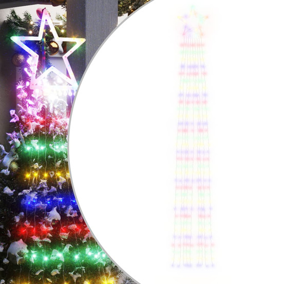 Guirlande de sapin de noël 320 led colorées 375 cm