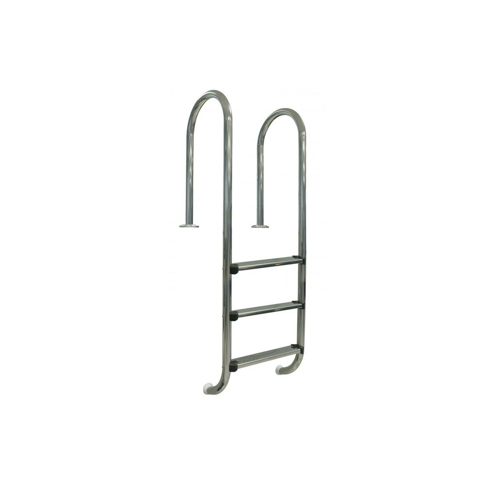 Echelle murale inox pour piscine enterrée, 3 marches 1,20m