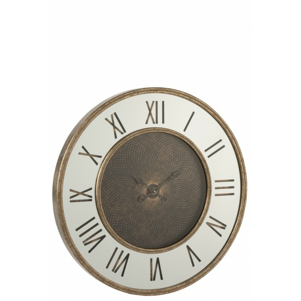 Horloge chiffre romains avec led en bois 80x6x80 cm