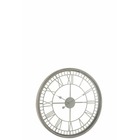 Horloge chiffres romains en métal gris 67x7x67 cm