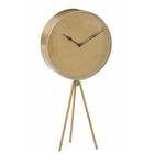 Horloge sur trépied en métal doré 31x19x62 cm