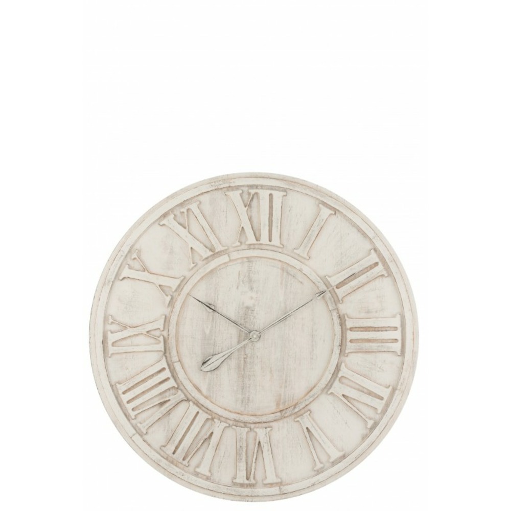 Horloge chiffres romains mdf blanc 82 cm