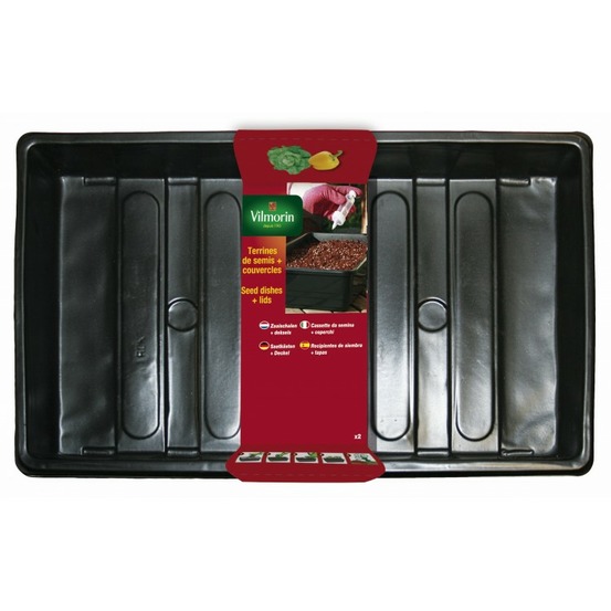 Lot de 2 terrines de semis avec couvercle