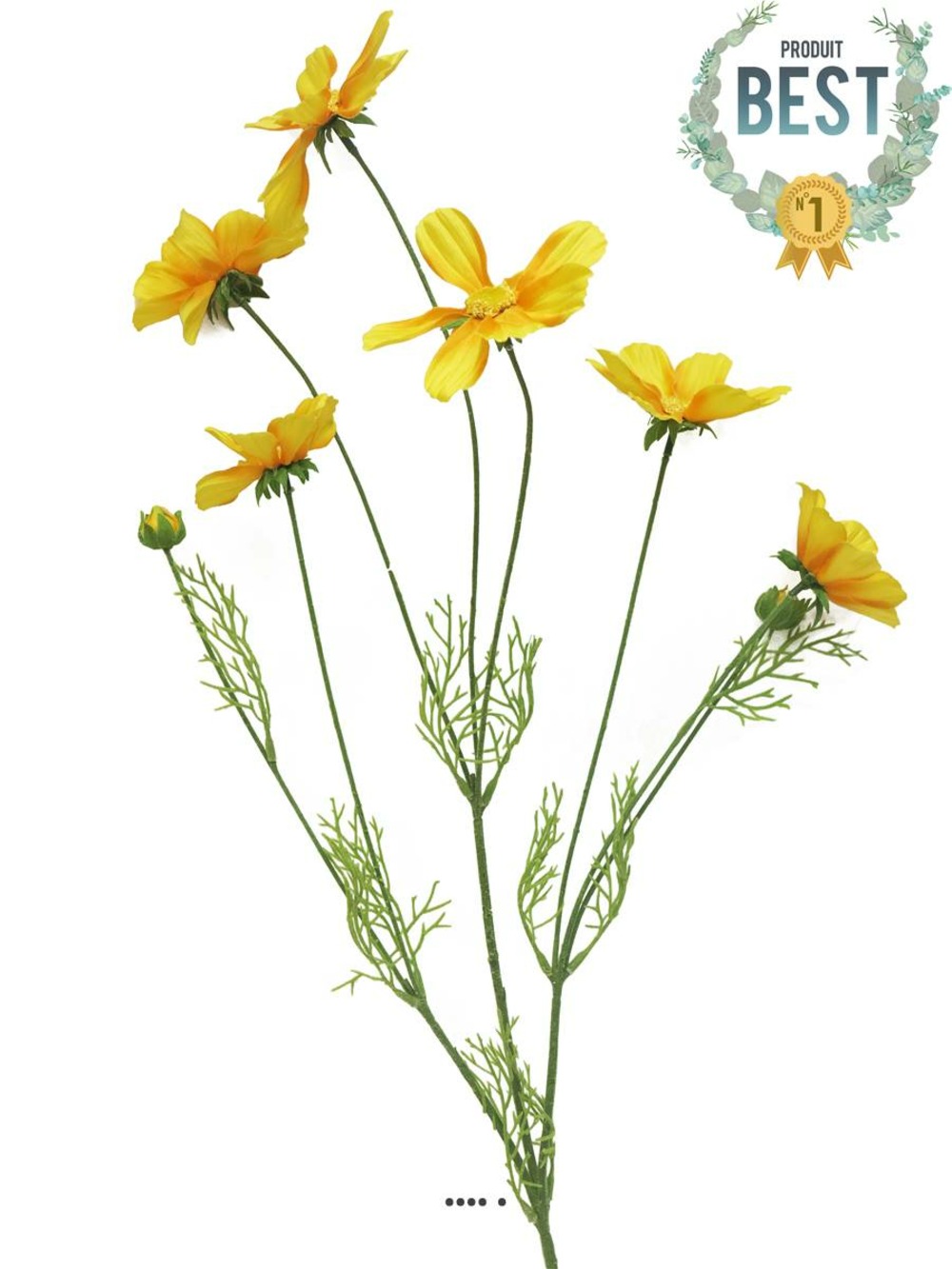 Cosmos artificiel en tige, h 92 cm jaune - best - couleur: jaune