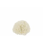 Boule de fleurs 1/2 rose en plastique blanc 29.5x29.5x20.5 cm