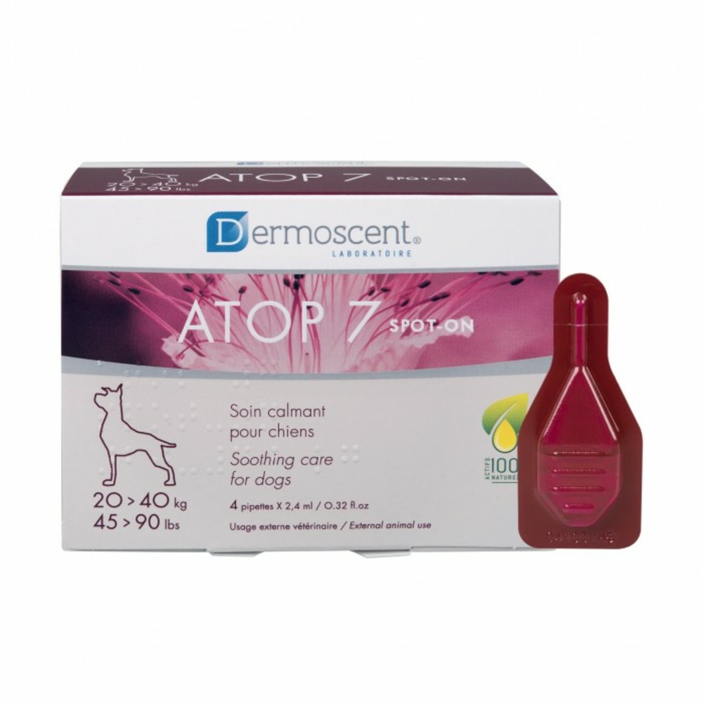 Atop 7 spot-on chien et chat 4 pipettes 20 40kg