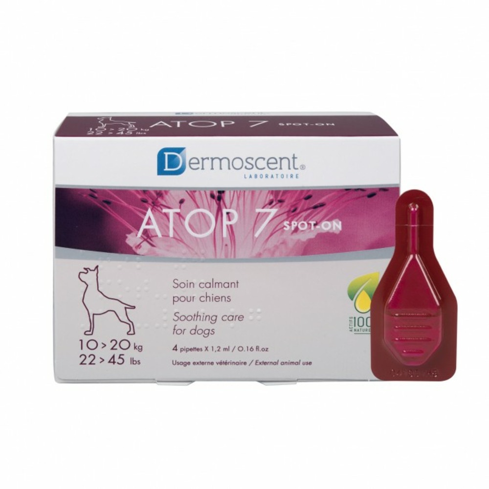 Atop 7 spot-on chien et chat 4 pipettes 10 20kg