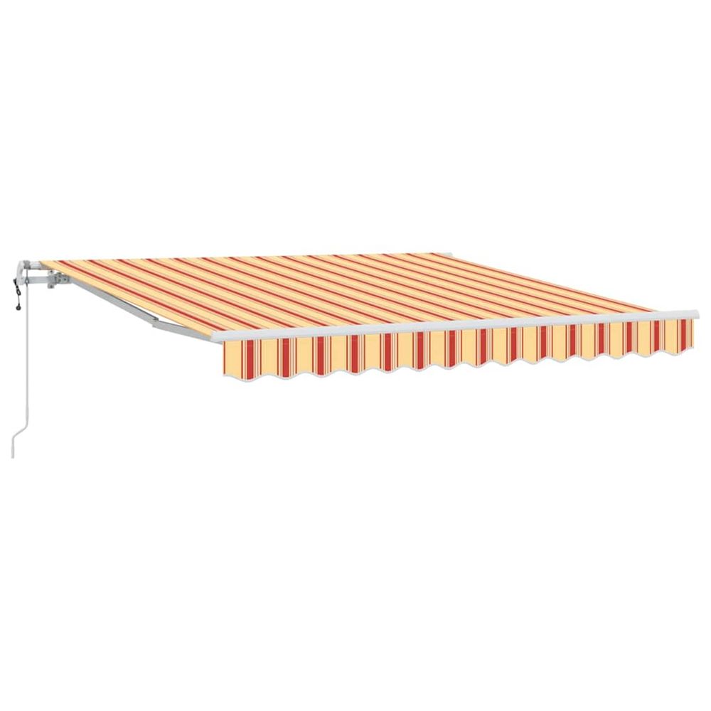 Auvent rétractable jaune et orange 300 x 250 cm