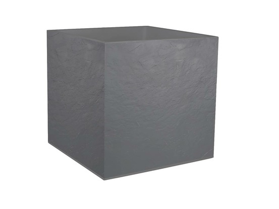 Jardinière carrée volcania effet pierre 49,5 x 49,5 x 49,5 cm - 57 l - gris gale