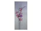 Rideau de porte bâtonnets de bambou peints, dessin branches d'orchidée rose sur