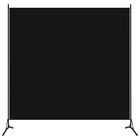 Cloison de séparation 1 panneau noir 175x180 cm