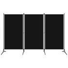 Cloison de séparation 3 panneaux noir 260x180 cm