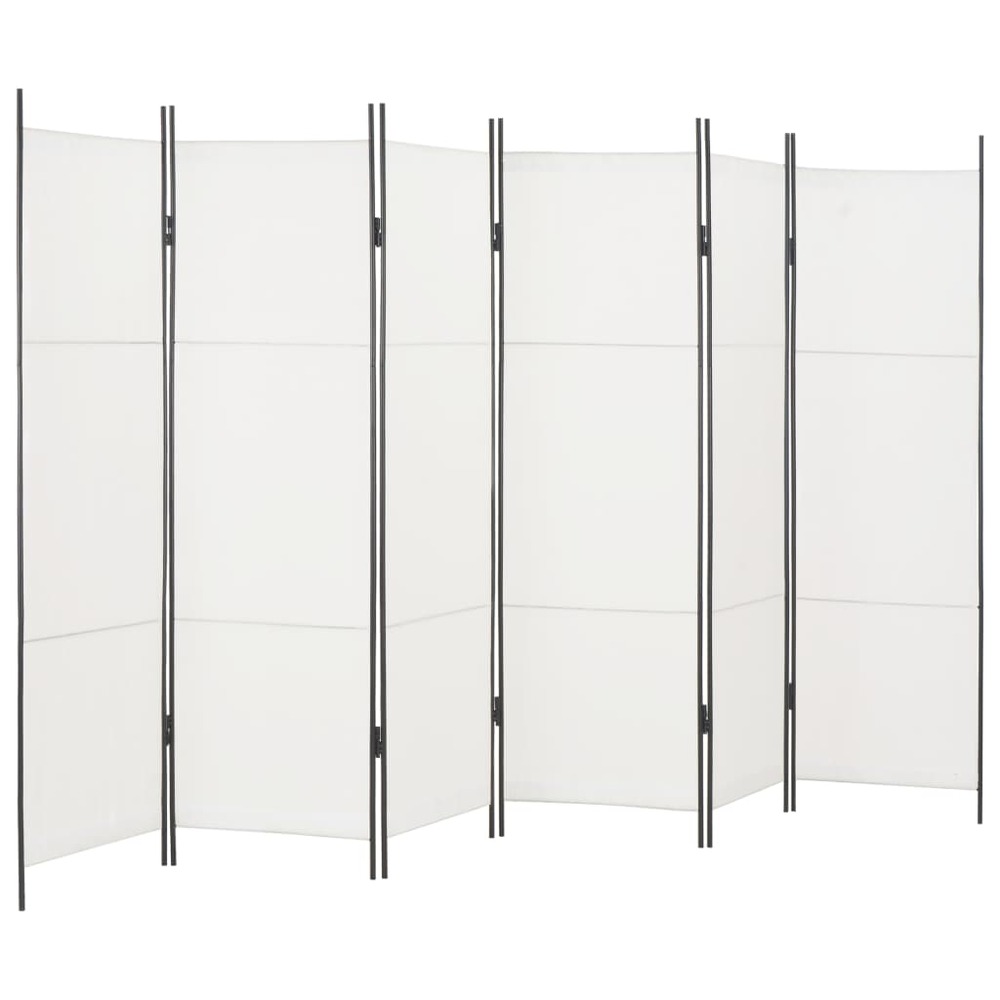 Cloison de séparation 6 panneaux blanc 300 x 180 cm