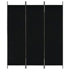 Cloison de séparation 3 panneaux noir 150x180 cm