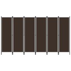 Cloison de séparation 6 panneaux marron 300x180 cm