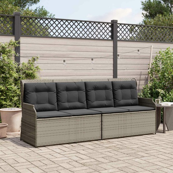 Banc de jardin gris polyrotin