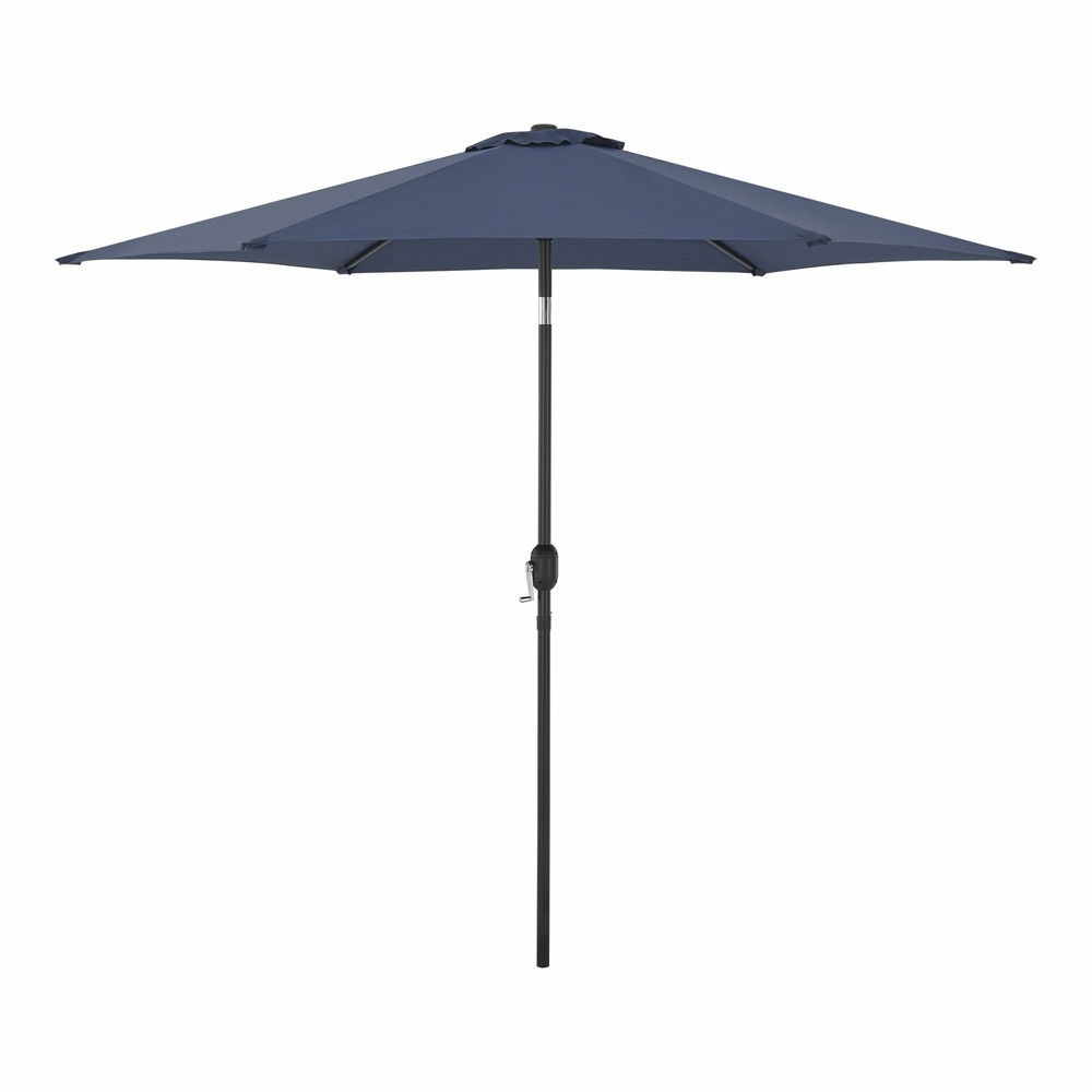 Parasol hexagonal polyester 270 x 235 bleu marine