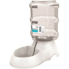 Distributeur d'eau hexagonal - 3500ml - blanc - pour chien