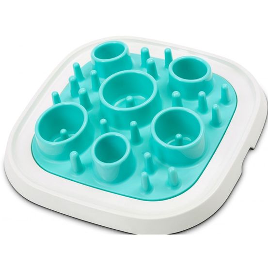 Gamelle anti glouton carrée 32 cm pour chat et petit chien