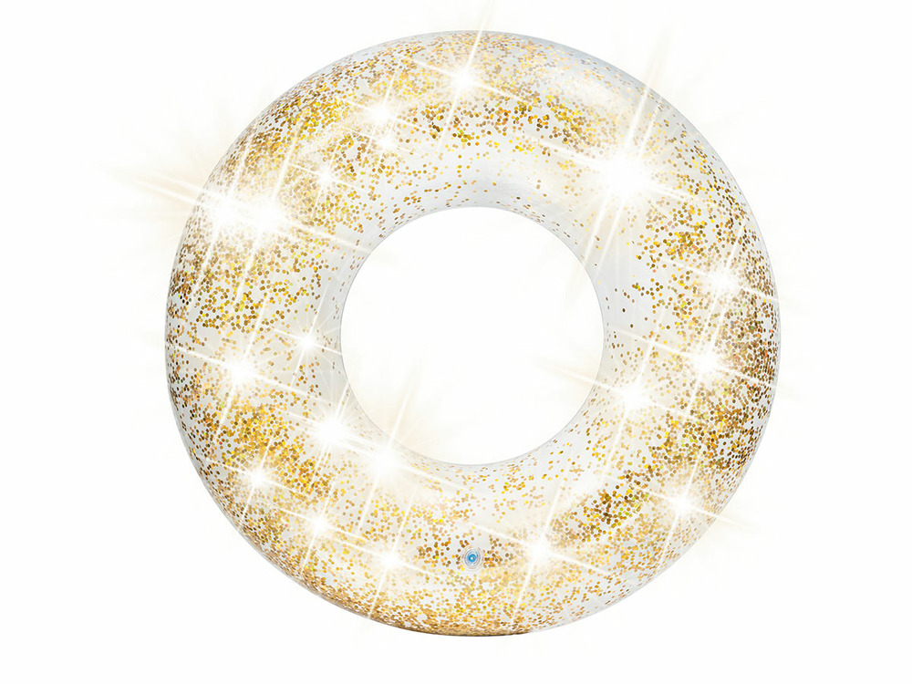 Bouée gonflable paillettes or ø 119 cm