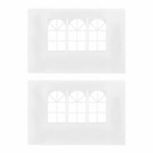 Parois latérales de tente de réception 2 pcs avec fenêtre blanc