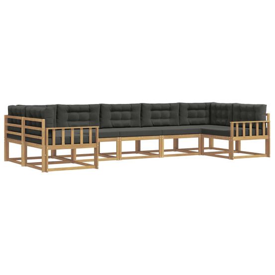Ensemble de canapés d'extérieur 7 pc blanc et anthracite