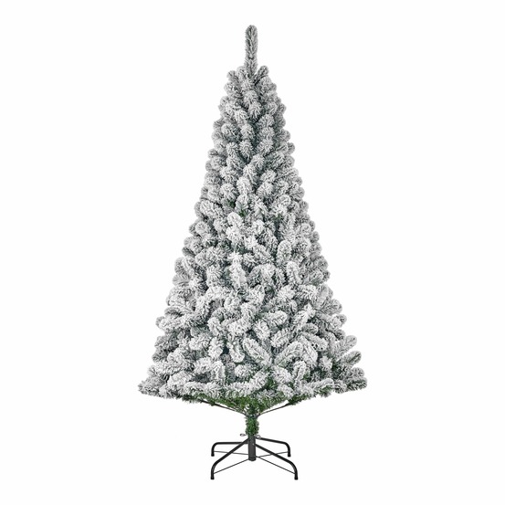 Black box trees millington sapin de noël artificiel enneigé - christmas tree h230 x ø127 cm - vert givré