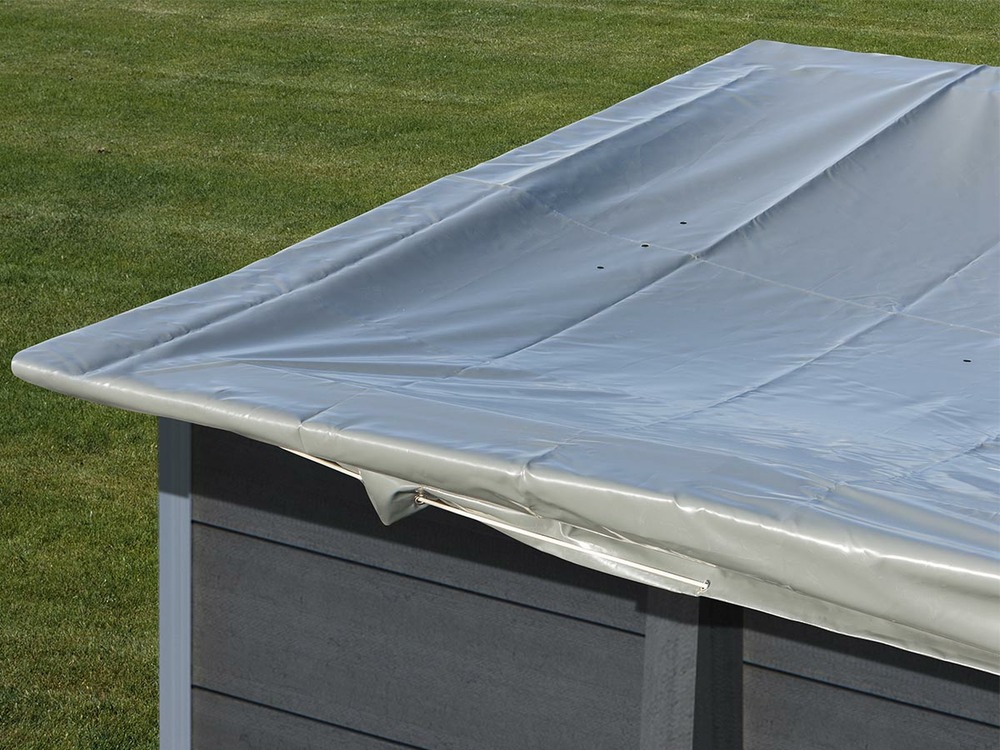 Bâche d'hivernage 580 g/m² pour piscine composite rectangulaire 6,06 x 3,26 m