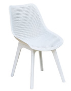 Chaise de jardin en pvc perforé blanc
